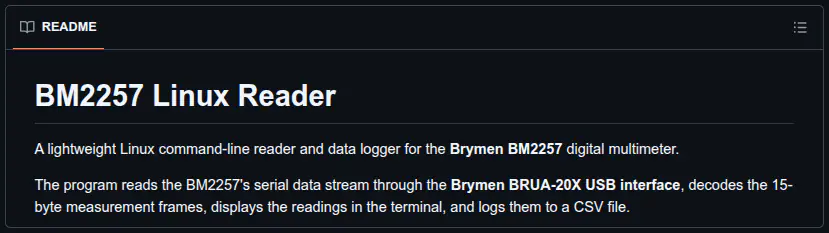 BM2257 Linux Reader by Zoerab Tchahkiev
