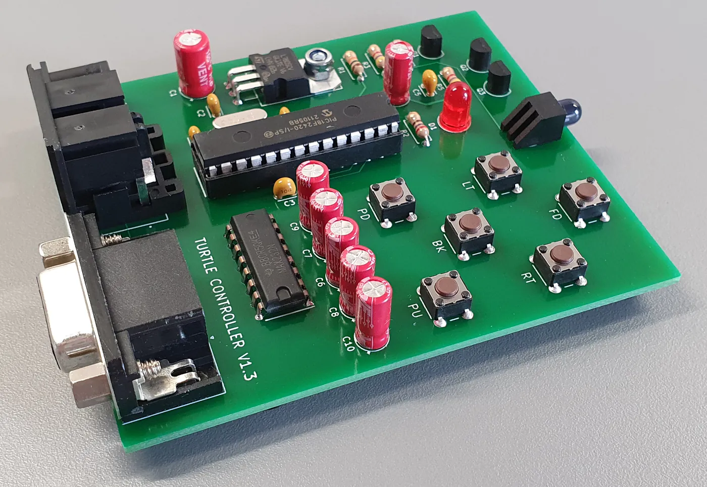 Reproduction Communicator PCB Top Showing Buttons